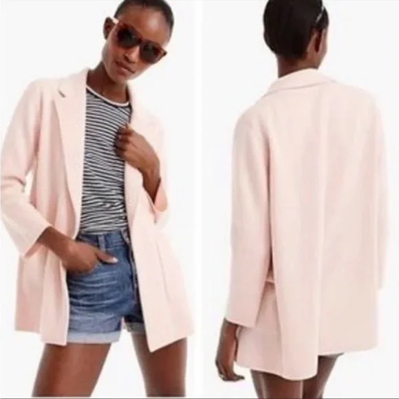 J. Crew Pink Sweater Blazer - Picture 2 of 6